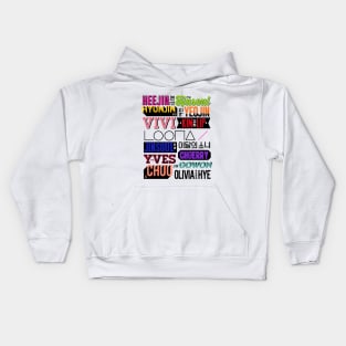 LOONA FONT COLLAGE Kids Hoodie